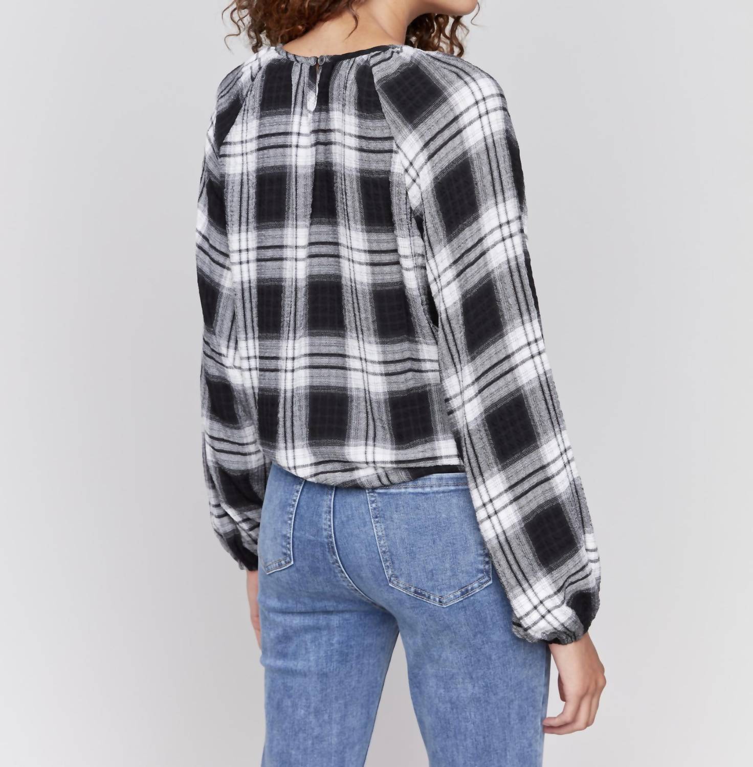 Charlie B - Plaid Ragland Blouse