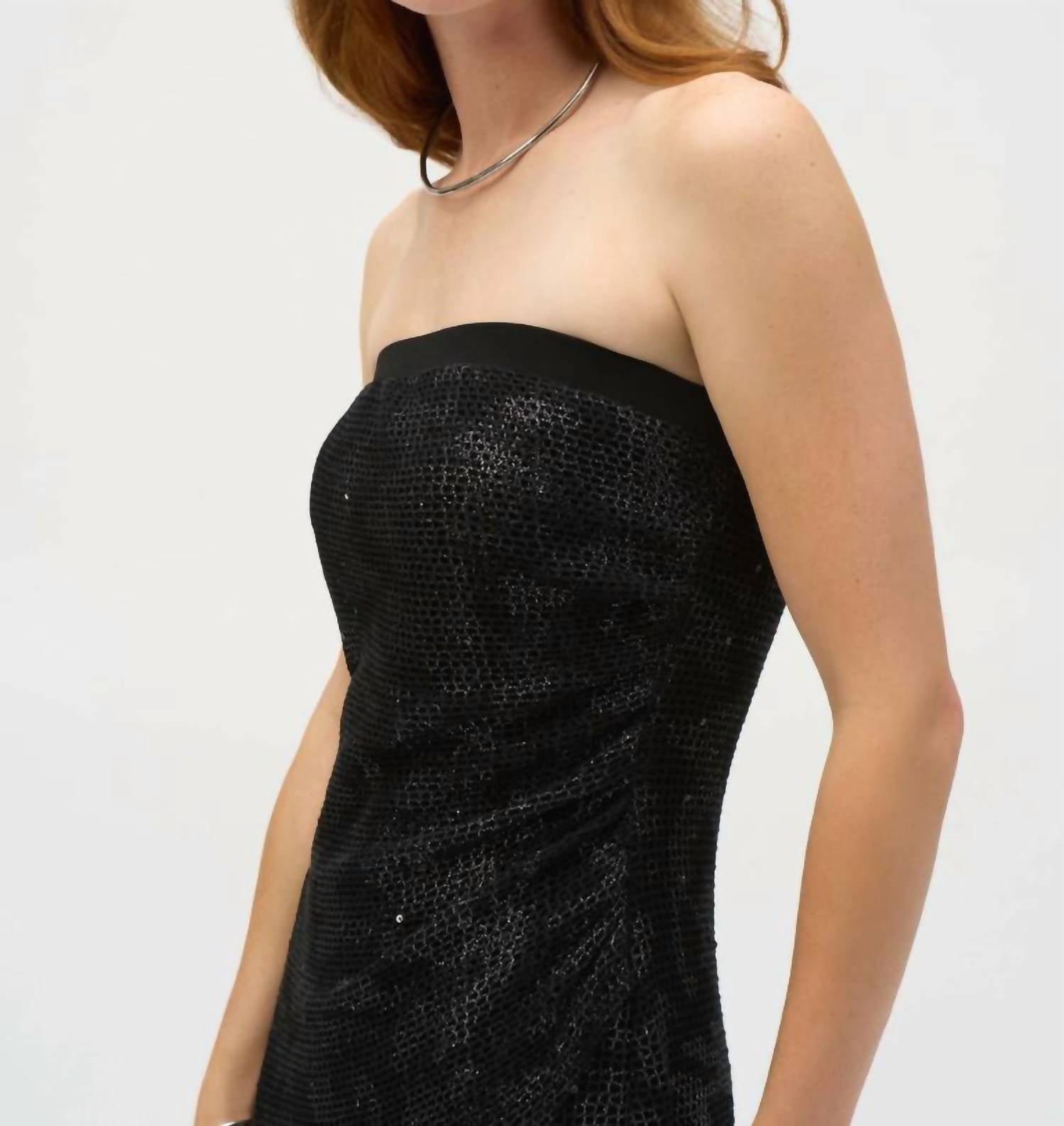 Joseph Ribkoff - Foiled Strapless Sheath Dress