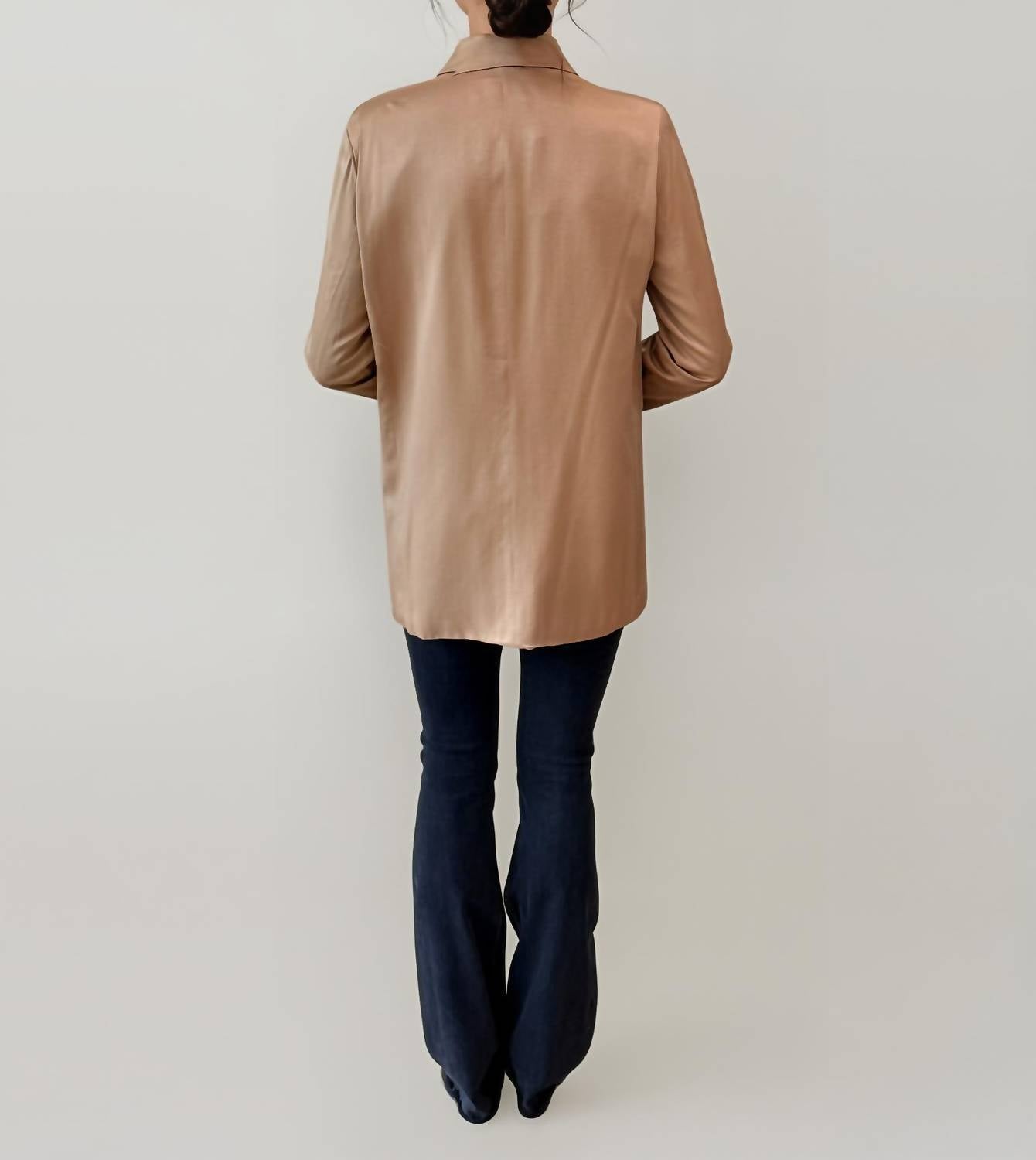 Malibu Road - Satin Boyfriend Blazer