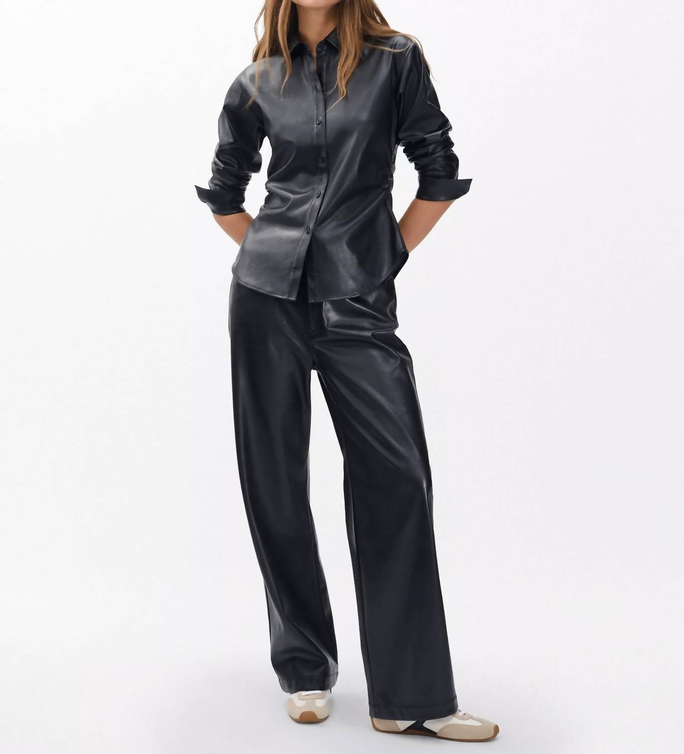 Rag & Bone - Leah Faux Leather Shirt