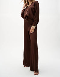 Joseph Ribkoff - CRUSHED SATIN WIDE LEG PANT