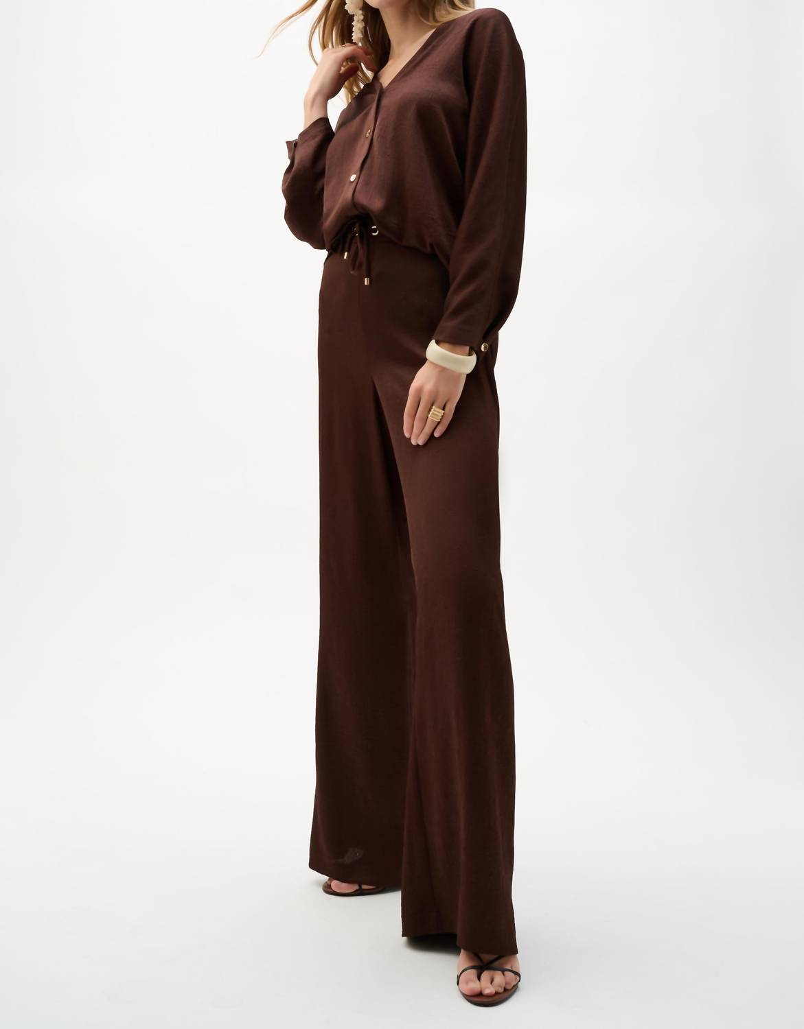 Joseph Ribkoff - CRUSHED SATIN WIDE LEG PANT
