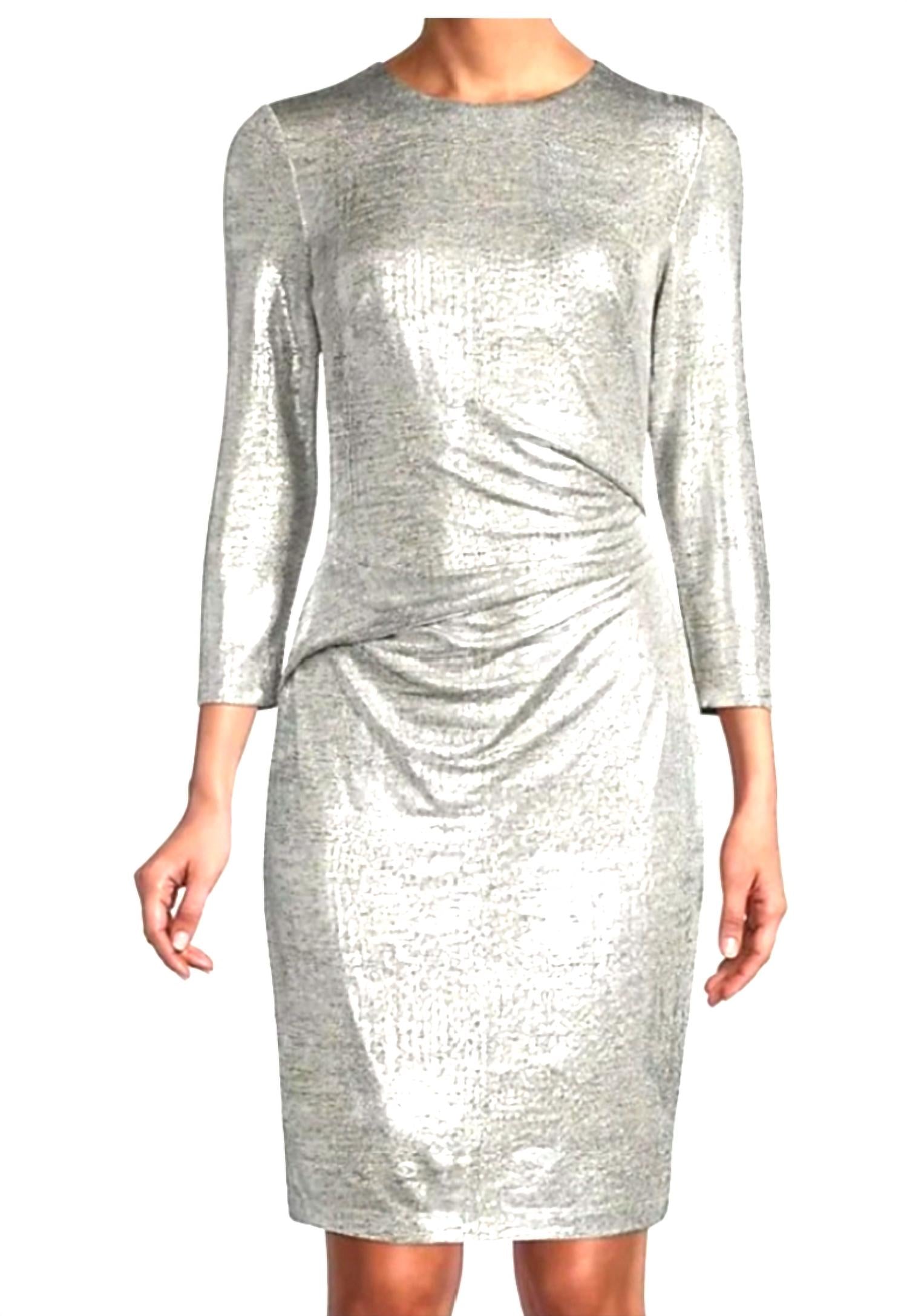 Vince Camuto - Foiled Pleated Sheath Dress