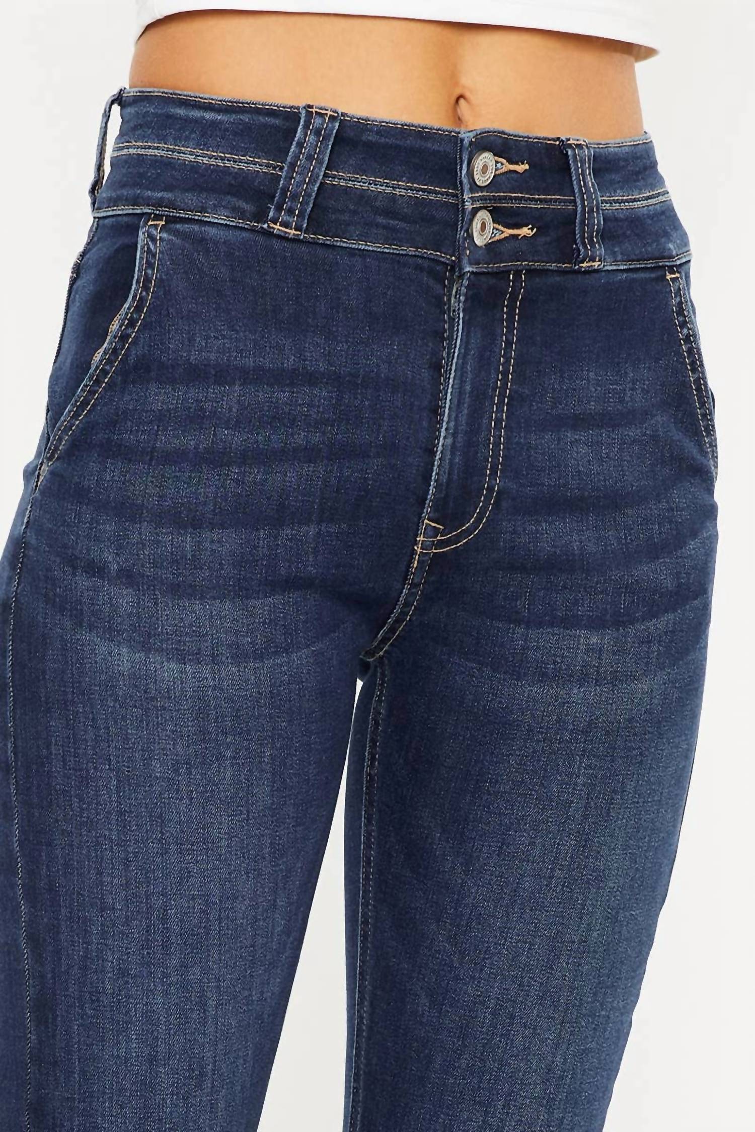 Kancan - High Rise Boot Cut Jeans