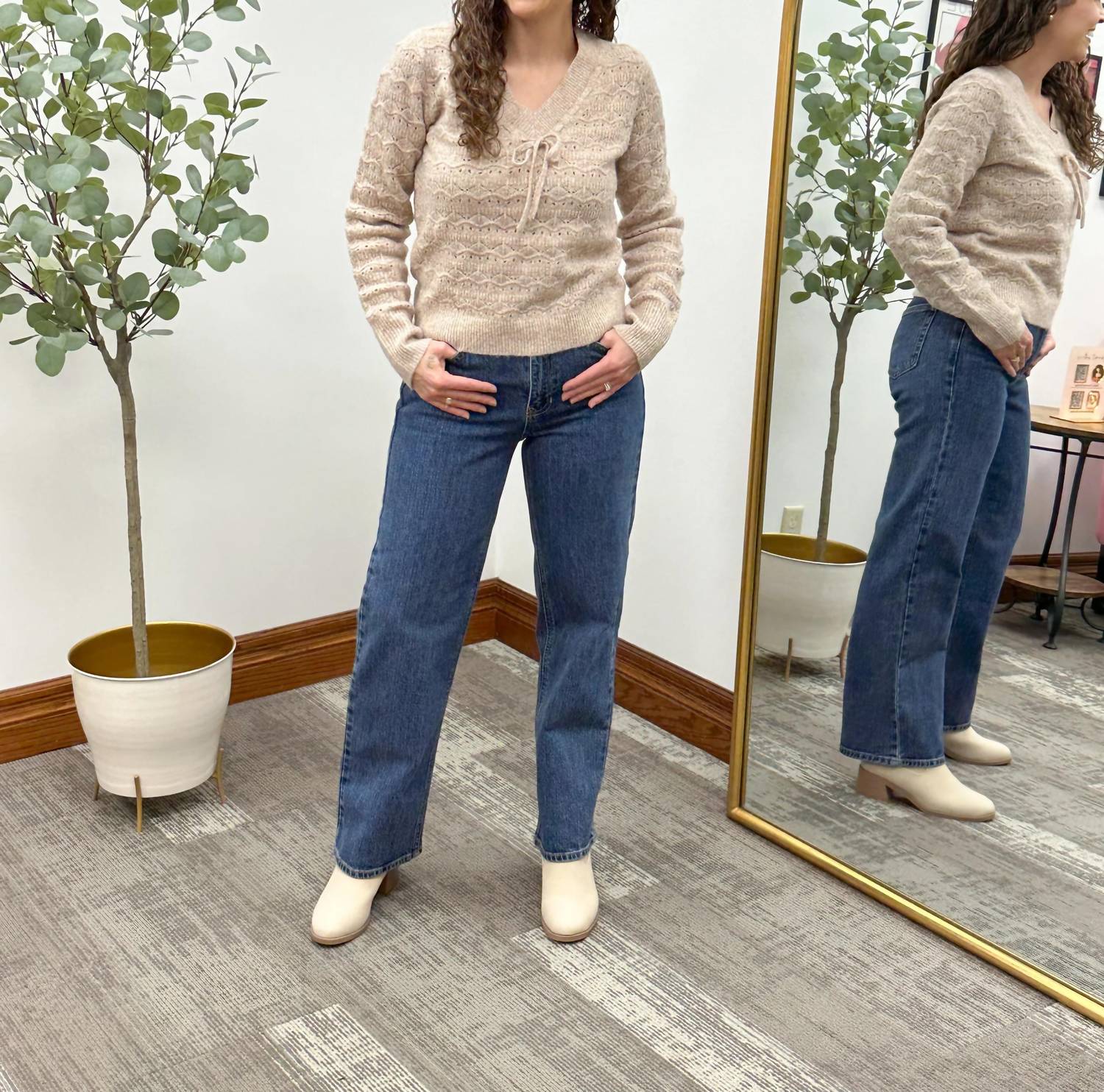 Just Black Denim - High Rise Retro Straight Leg Jeans