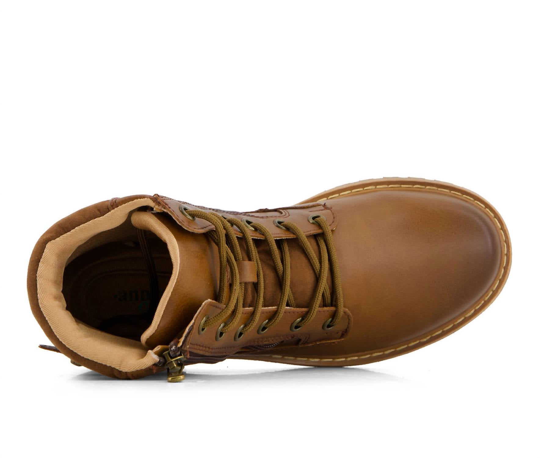 Andrea - Women's Side Zipper Lace Up Boots