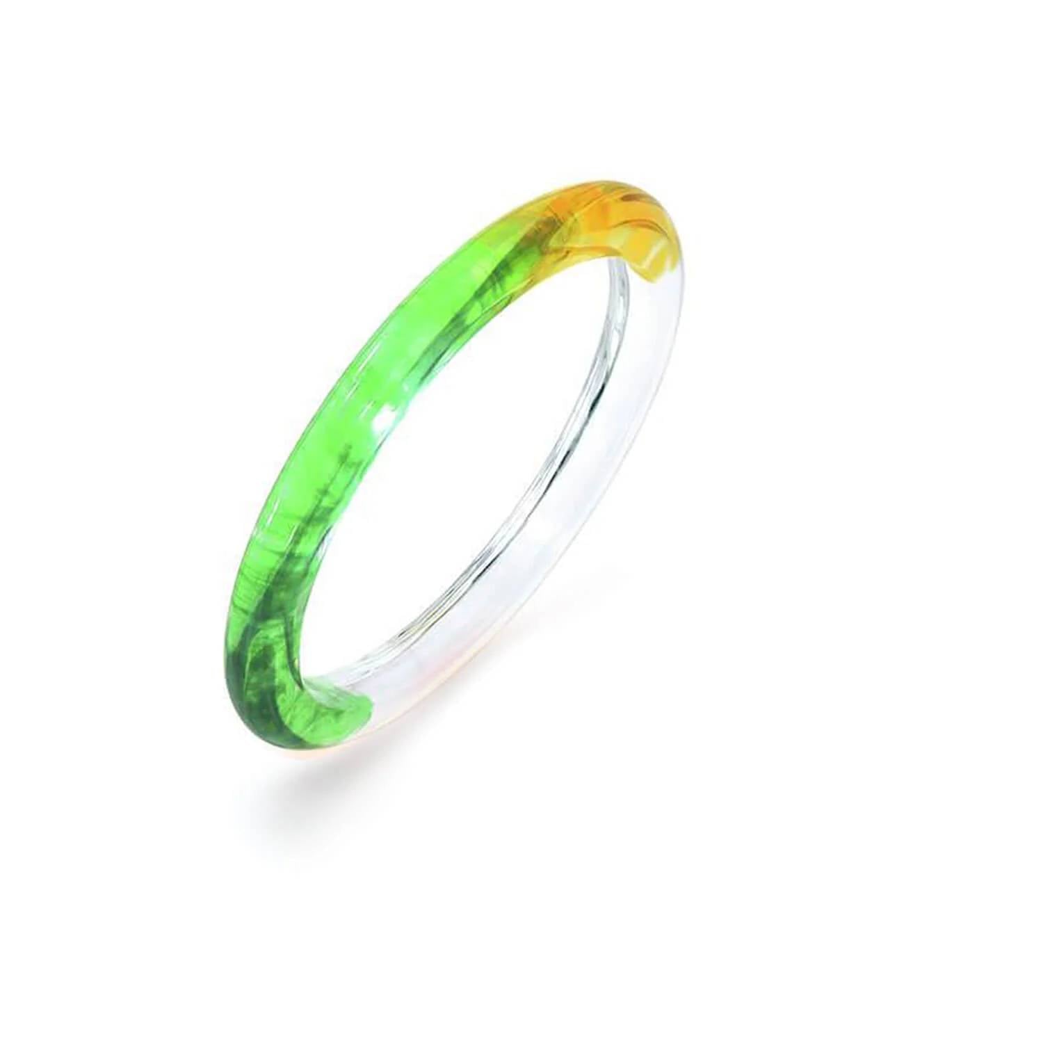 Gold & Honey - Women's Tie Dye Slip On Lucite Bangles