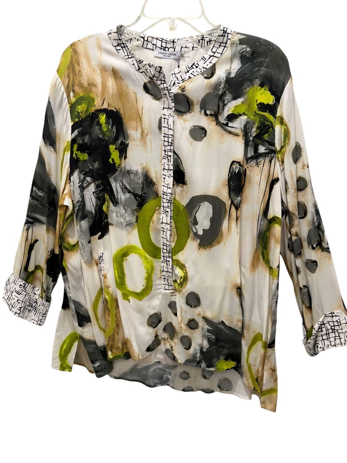 Lemon Grass - Women's Mix Print Blouse
