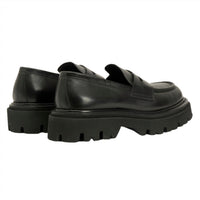 CLOSED Women's Round Toe Low Chunky Heel Loafer in black - women's flats - detail view