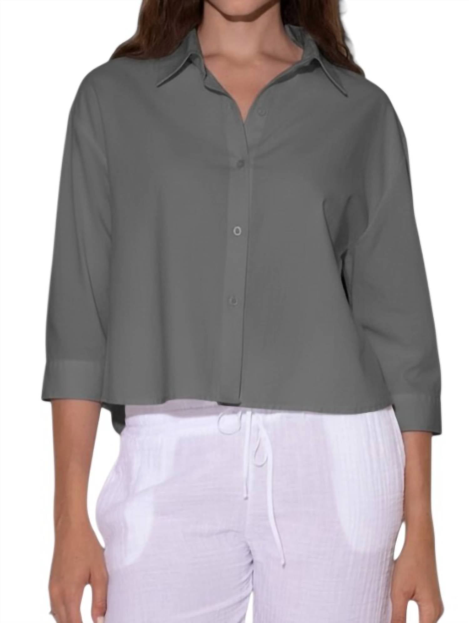 Starkx - Lia Cropped Button Up Top