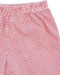 Florence Eiseman Kid's Seersucker Checked Short in red white - kids' shorts - detail view