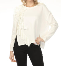 Joseph Ribkoff - Ruffled Long Sleeve Top
