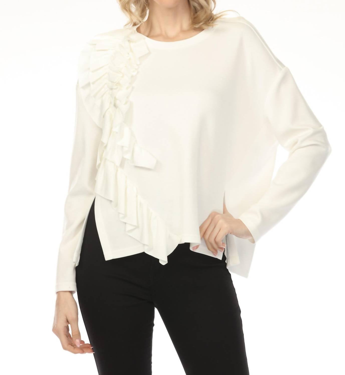 Joseph Ribkoff - Ruffled Long Sleeve Top