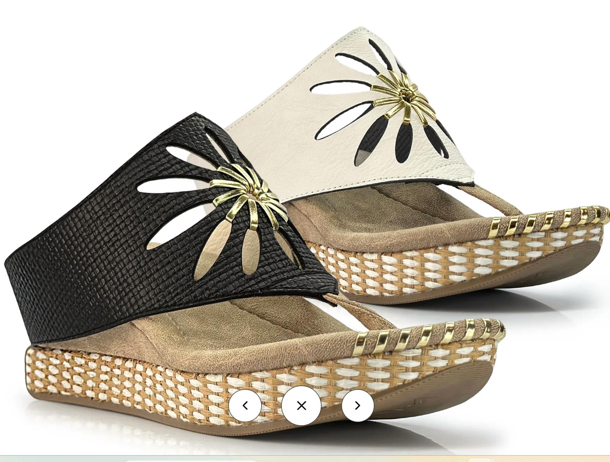 Modzori - Women's Flora Mid Wedge Reversible Sandal