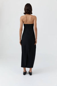 St. Agni Wool Strapless Cocoon Dress in black - women's dress - view 4
