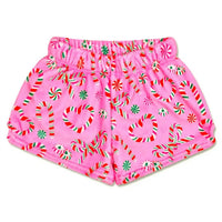 iScream Women's Merry Mints Plush Shorts in pink - women's shorts
