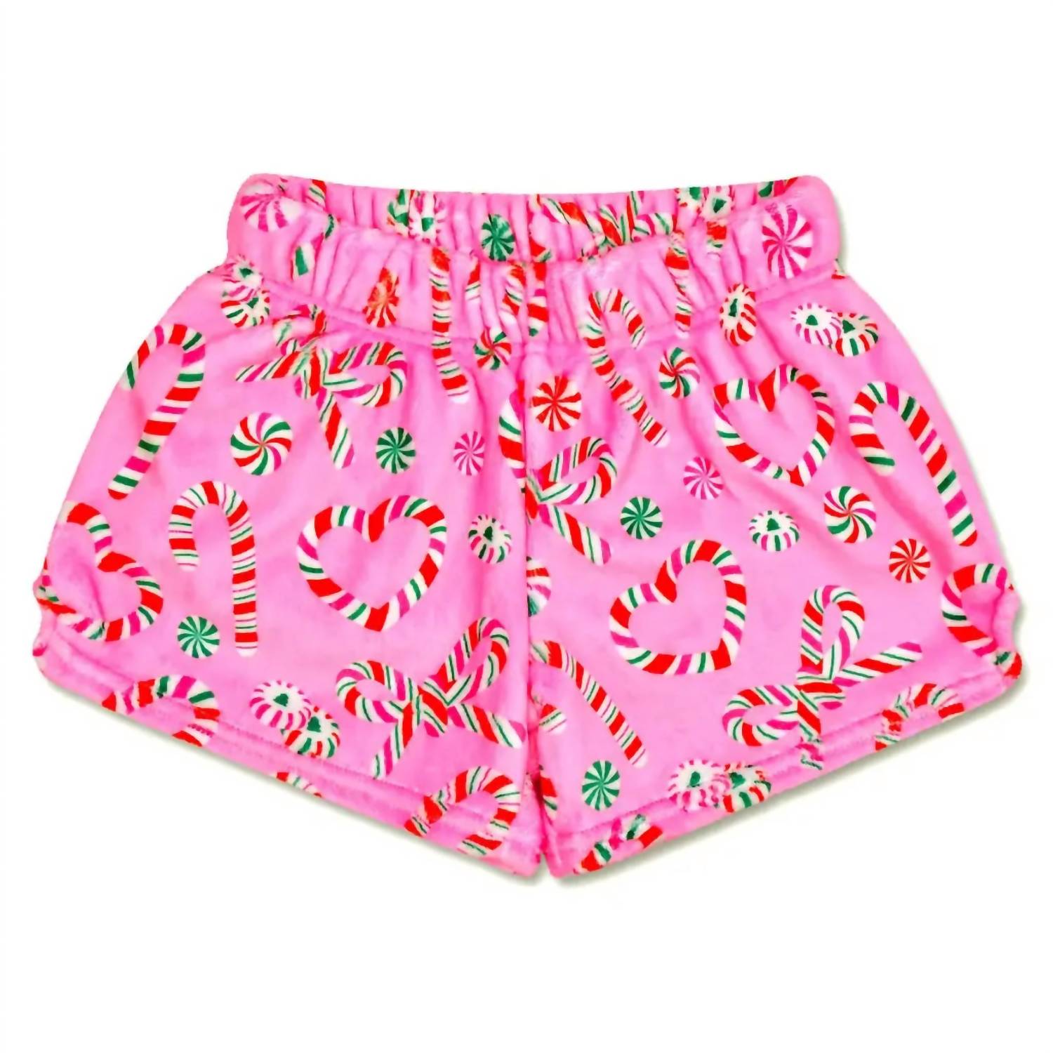 iScream Women's Merry Mints Plush Shorts in pink - women's shorts
