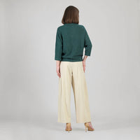 Clara Sun Woo - Soft Ribbed Cashmere Funnel Neck Sweater