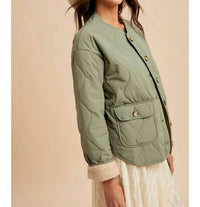 In-Loom - Quilted sherpa lined puffer jacket