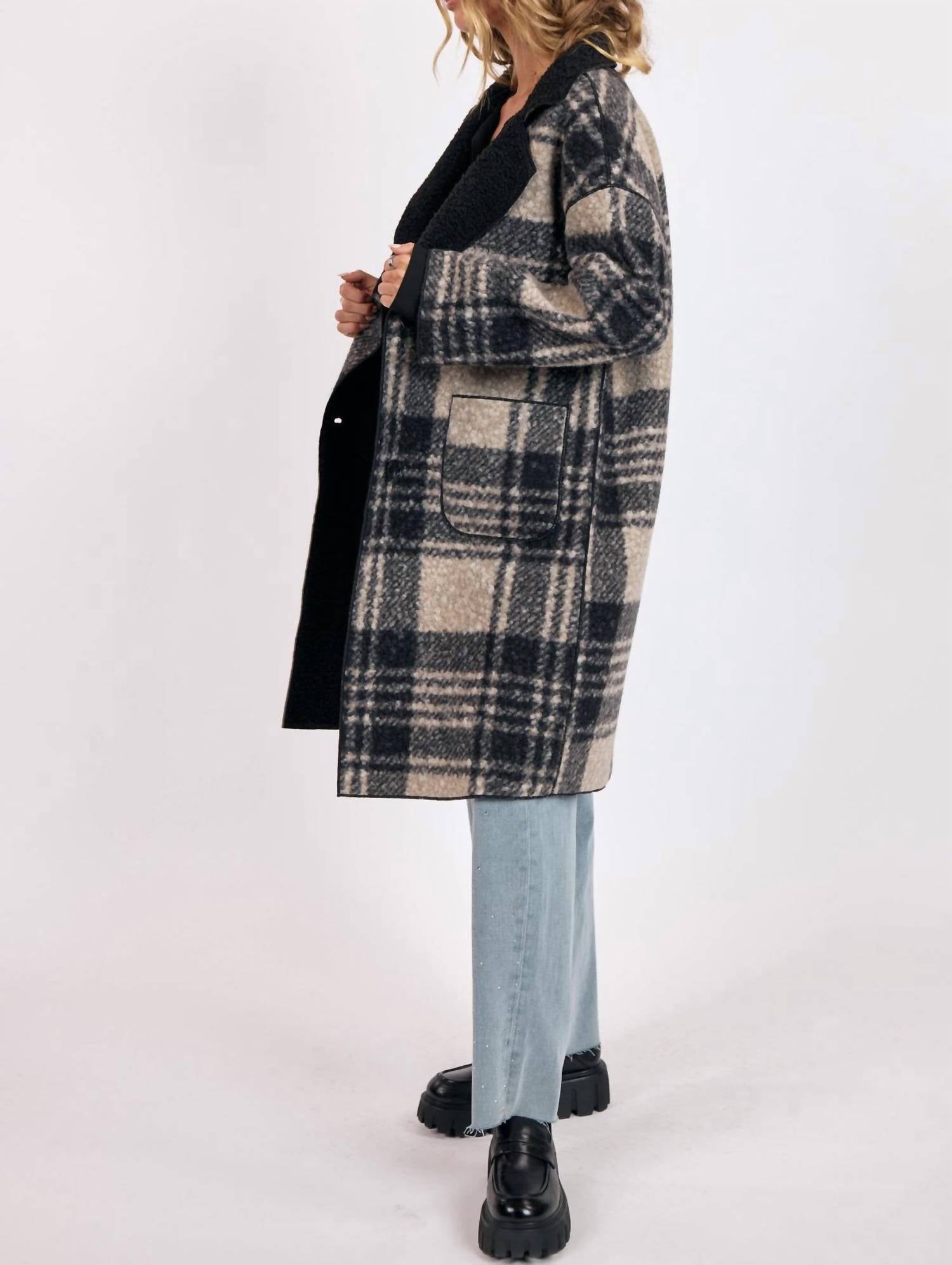 Sage The Label - Sabrina Double Faced Plaid Coat
