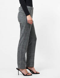 FRENCH CONNECTION Owens Plaid Cropped Slim Fit Pants in charcoal - women's pants - alternate view