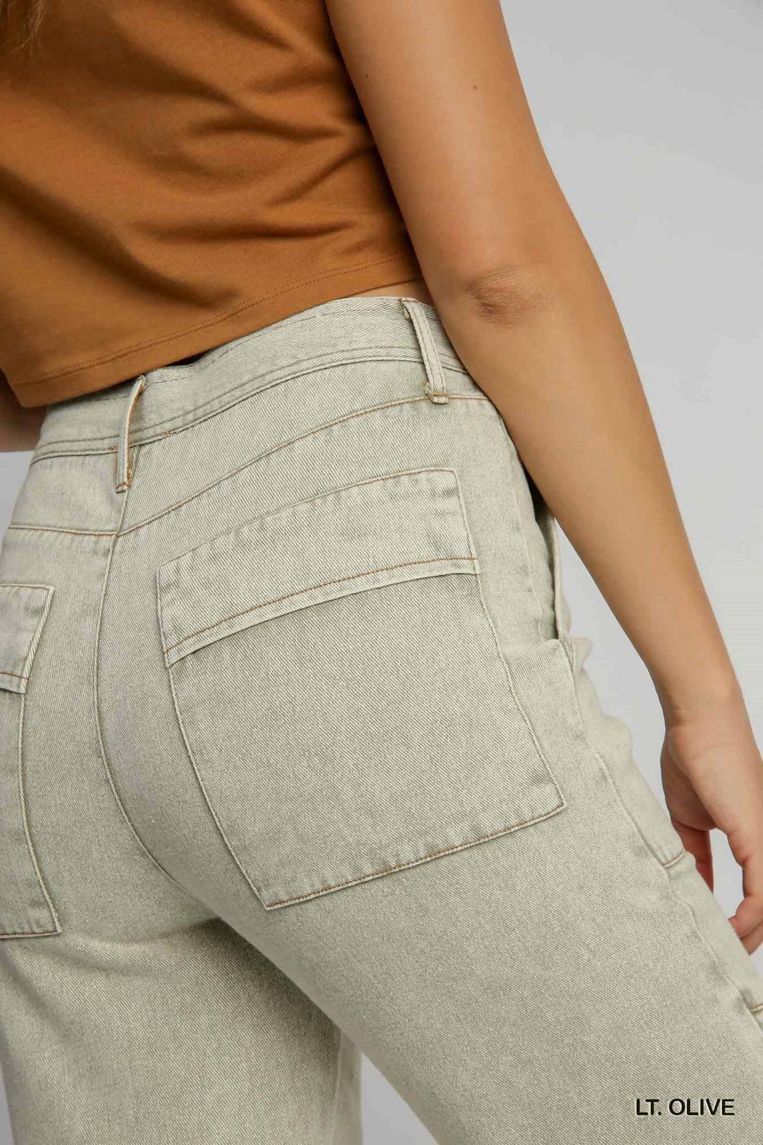 Umgee - Cargo Denim Pants