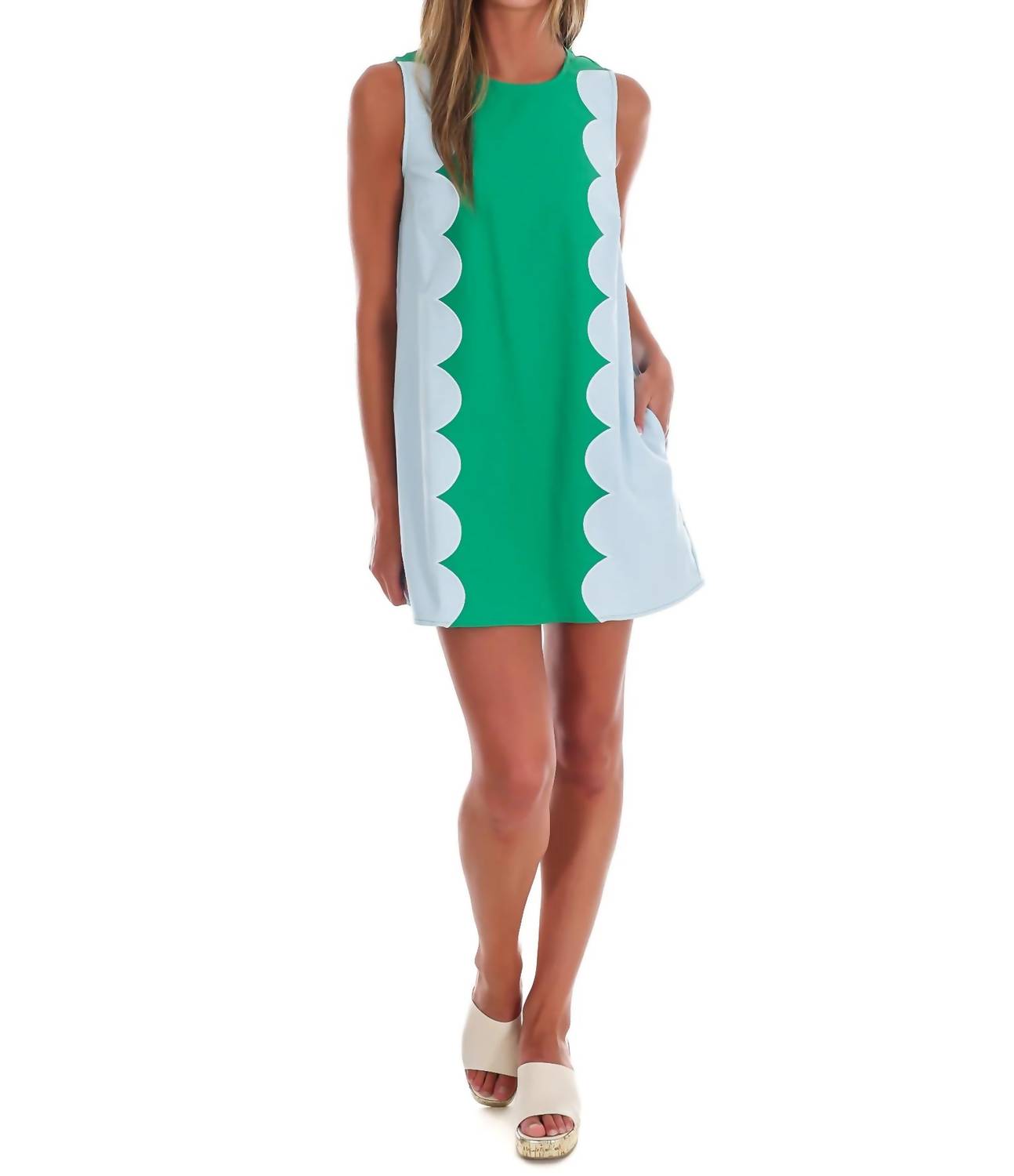 Day + Moon - Women's Scalloped Sweetie Mini Dress