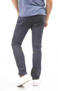 JACHS NEW YORK Straight Fit 5 Pocket Summer Commuter Pants in slate navy - men's pants - alternate view