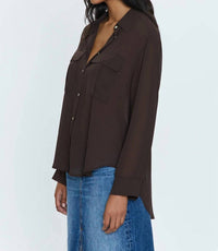 Pistola - Reese Sheer Button Down Shirt Top