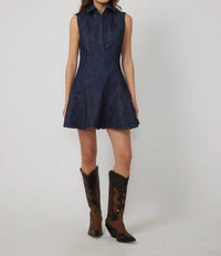 GILNER FARRAR Sana Dress in dark blue denim 1 - women's dress