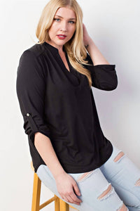 Mittoshop - Peasant Knit Curvy Top - Plus