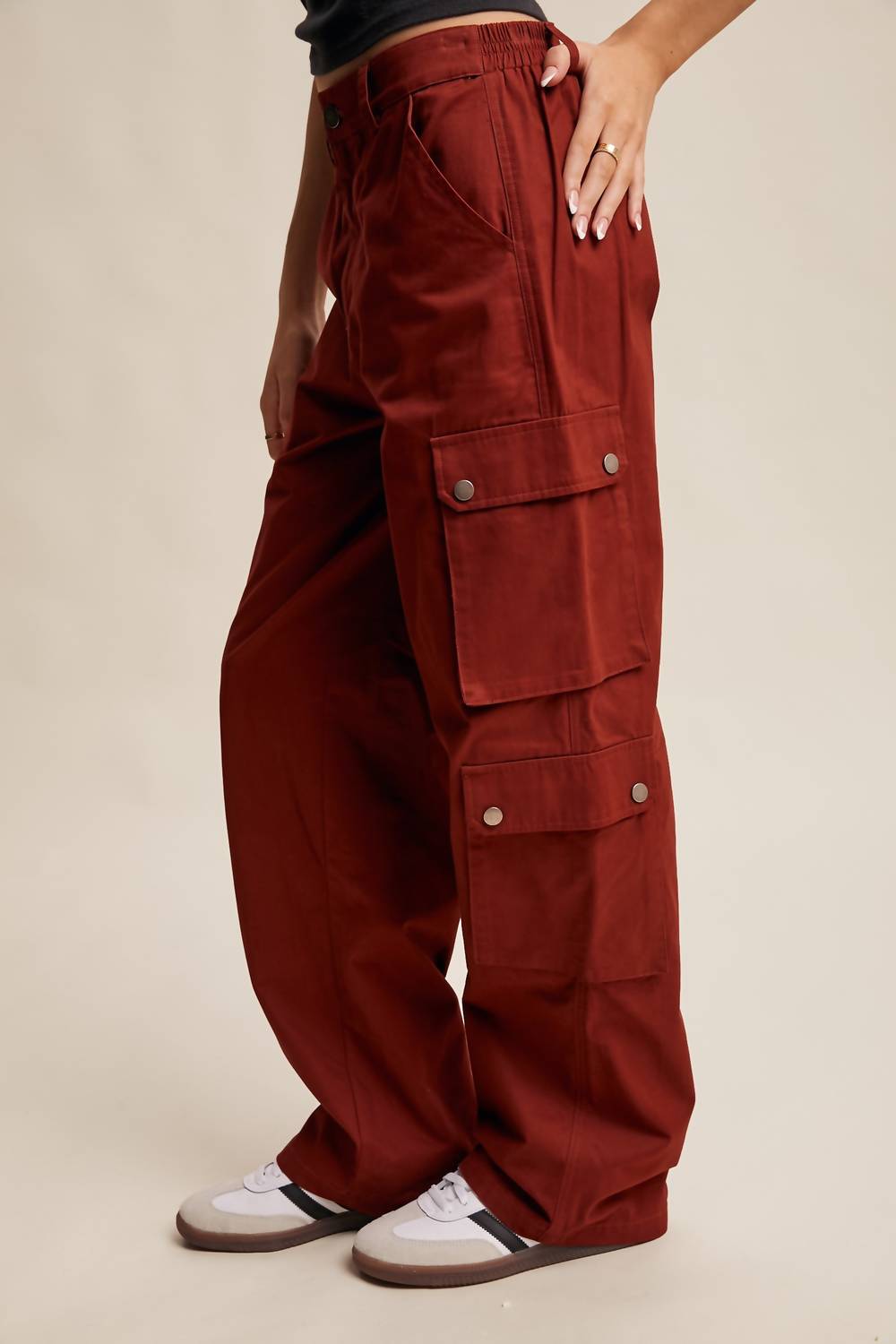 Listicle - Multi Pocket Wide Leg Cargo Pant