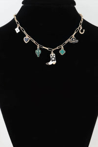 Sessori - Women's Western Multi Charm Necklace