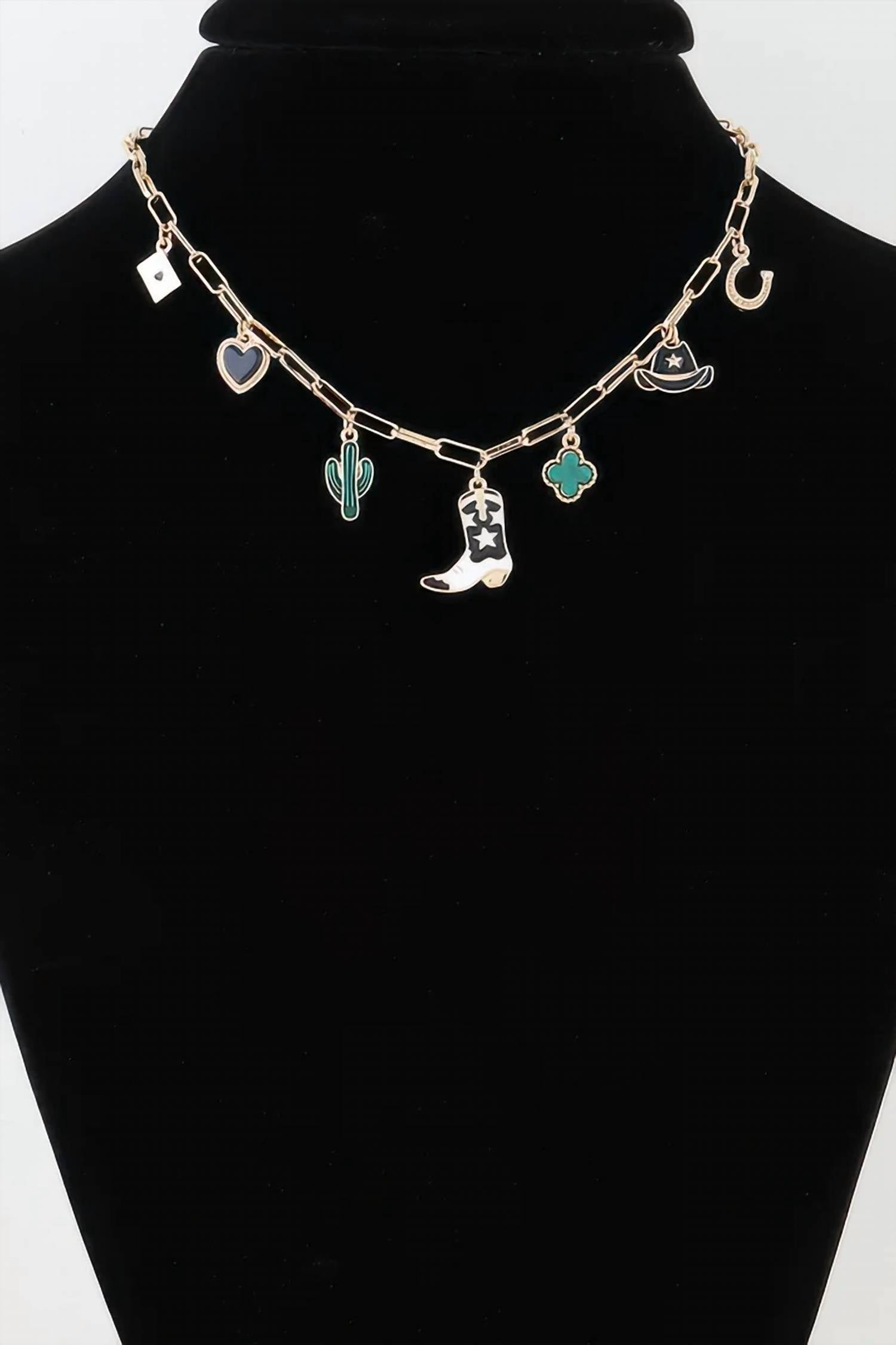 Sessori - Women's Western Multi Charm Necklace