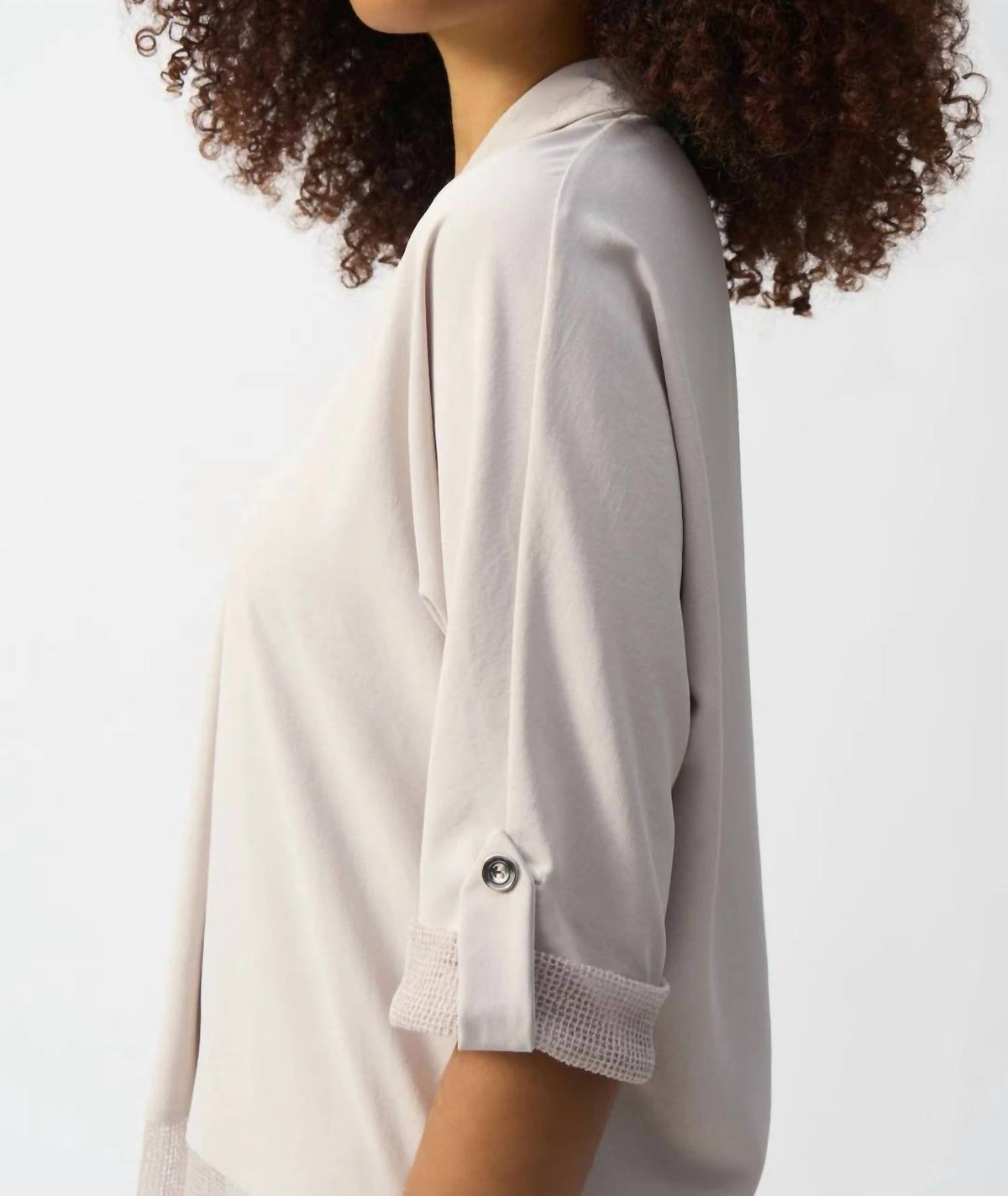 Joseph Ribkoff - Woven And Mesh Boxy Top
