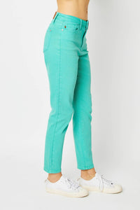 Judy Blue - High Waist Garment Dyed Slim Cut Jeans