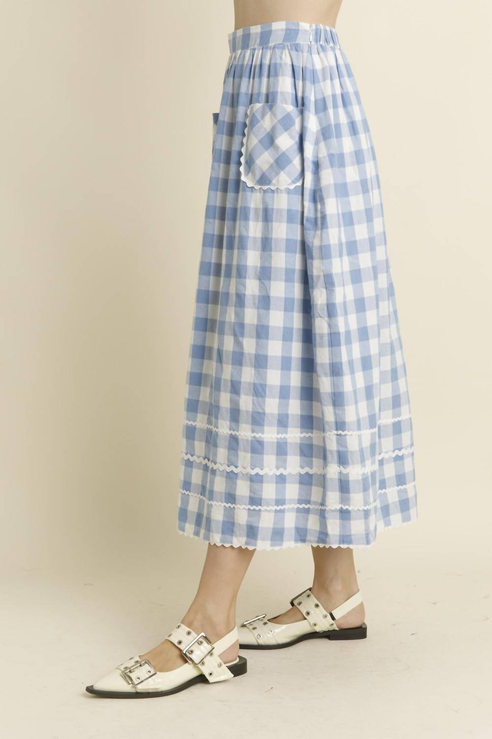 Aureum - Gingham Top And Matching Skirt