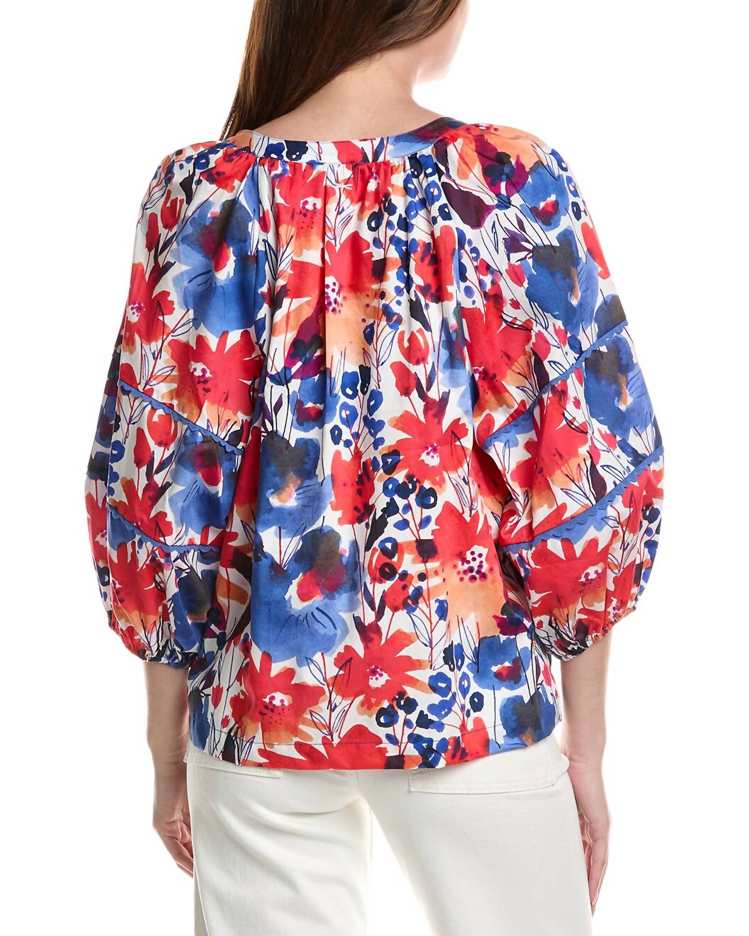 Tyler Boe - Molly Cotton V-neck Blouse