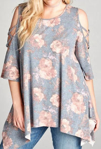 Oddi - Vintaged Washed Floral Swing Tunic