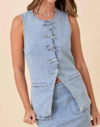 Main Strip - Isla Denim Vest Top