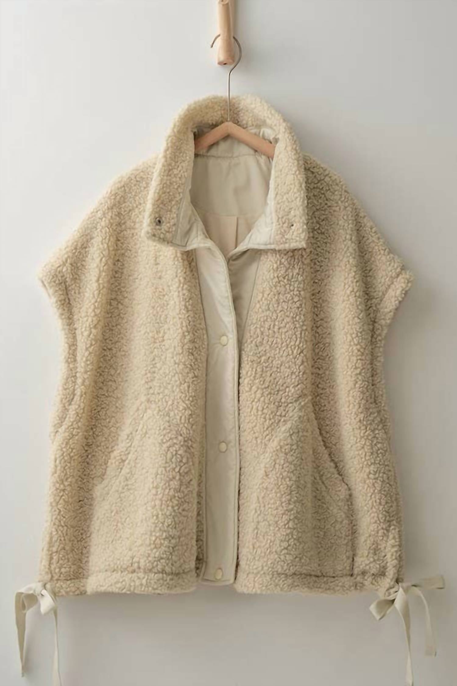 Urban Daizy - Women's Oversized Sherpa Fleece Boho Western Layering Vest