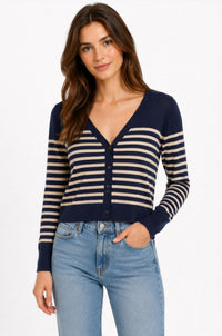 J. Society - Nautical Stripe Cardigan