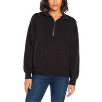 Three Dots - Women's Quarter Zip Pullover Top