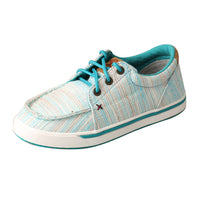 TWISTED X Boy's Loper Classic Shoe in blue multi - kids' sneaker - detail view