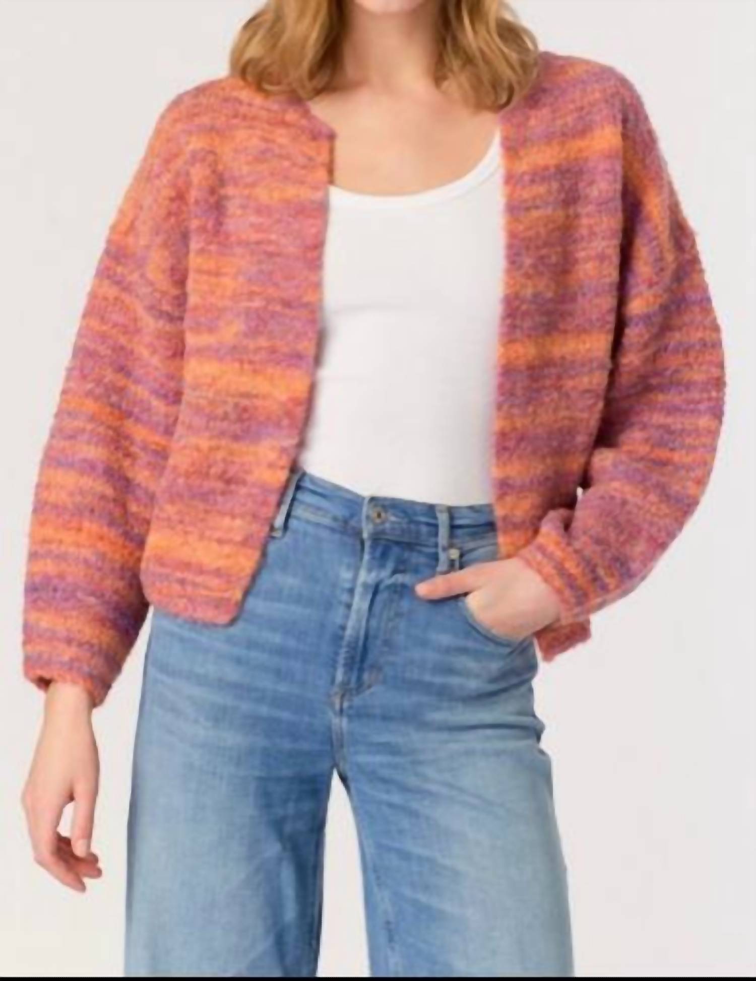 J. Society - Novelty Open Front Cardigan