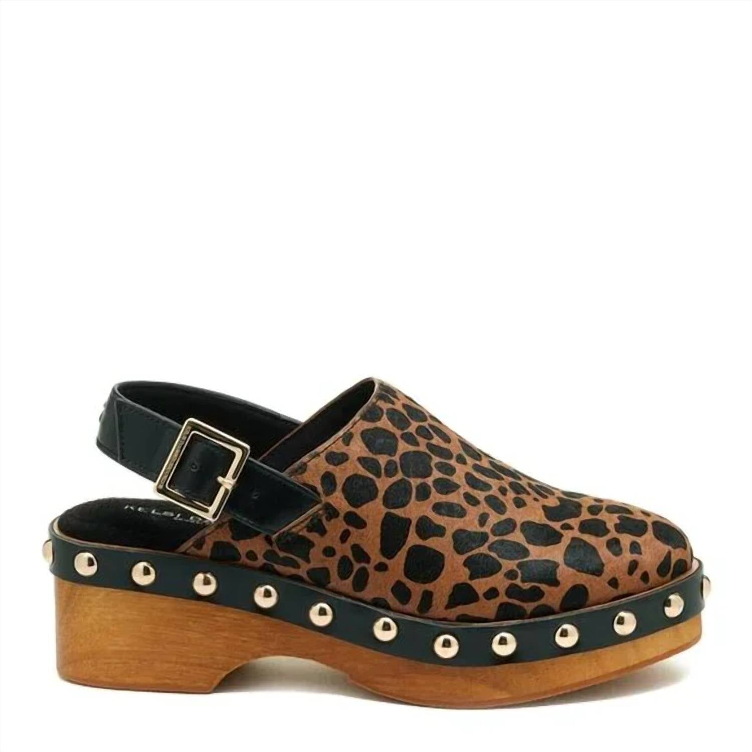 KELSI DAGGER Women's Warehouse Slingback Buckle Heel Clogs in black tan - women's shoe - alternate view
