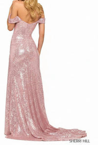 Sherri Hill - Formal Off-shoulder Sequin Gown
