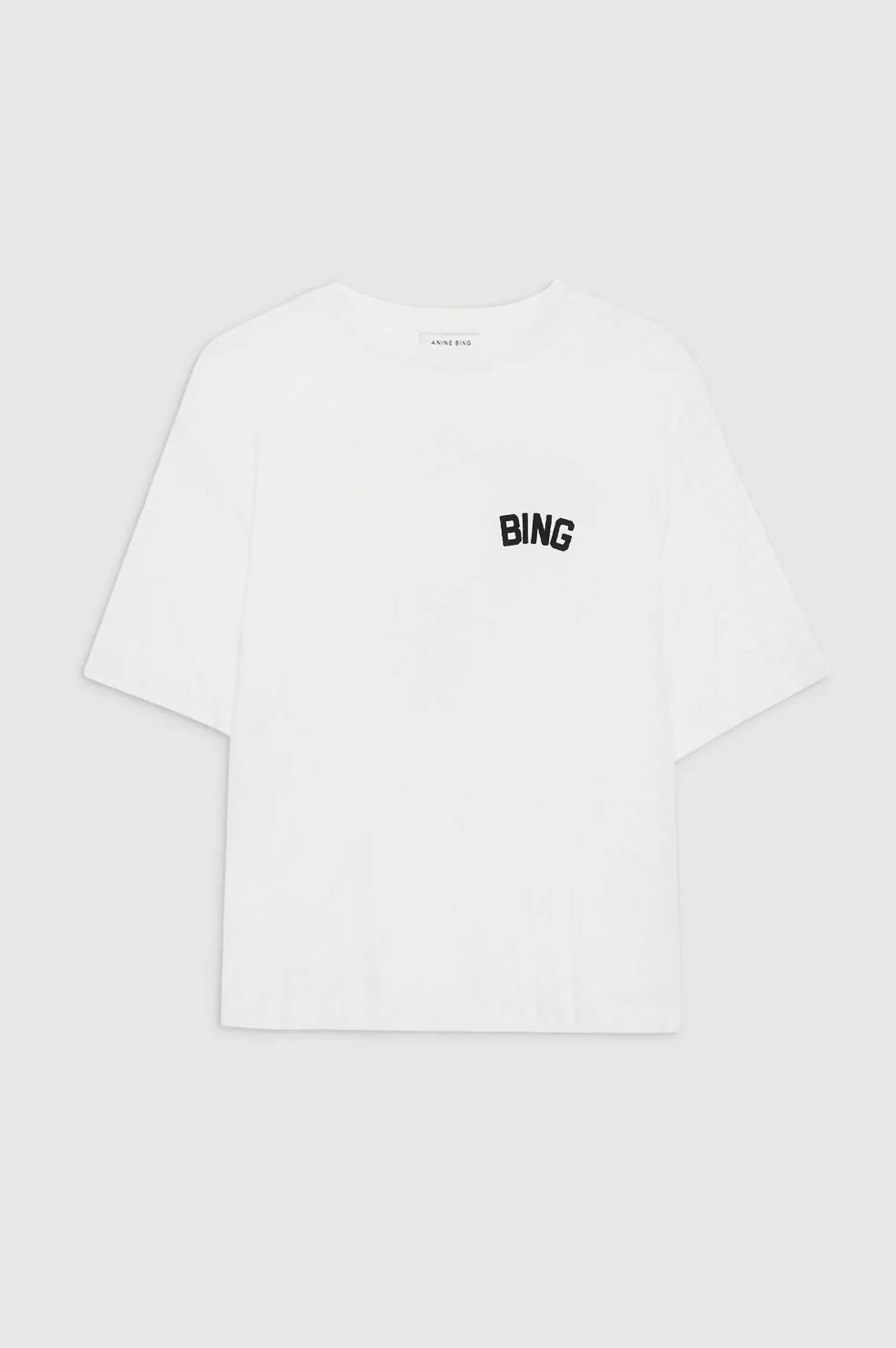 ANINE BING Louis Hollywood Tee in ivory - women's t-shirt - alternate view