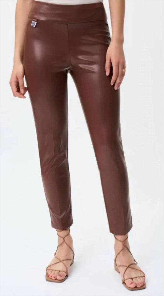 Joseph Ribkoff - Espresso leather pants