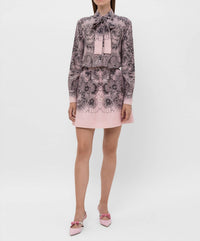 Valentino - Wool And Silk Lace Skirt
